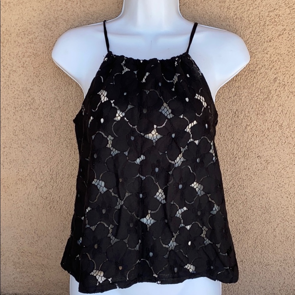 Liv Los Angeles lace flower top from Anthropologie